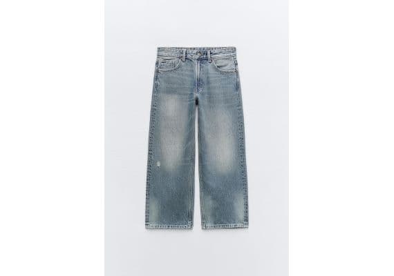 Zara   trf relaxed fit mid-rise jeans , Цвет: Синий, Размер: 36