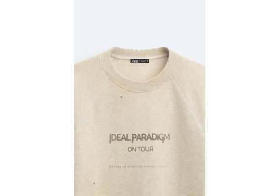 Zara Толстовка с принтом в стиле винтаж , Цвет: Серый, Размер: S (US S), изображение 8