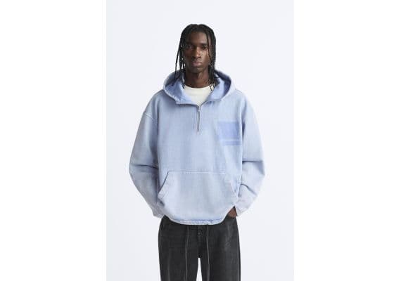 Zara   faded hoodie , Цвет: Синий, Размер: L-XL (US L-XL), изображение 2