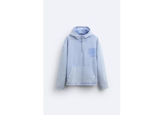 Zara   faded hoodie , Цвет: Синий, Размер: L-XL (US L-XL), изображение 6