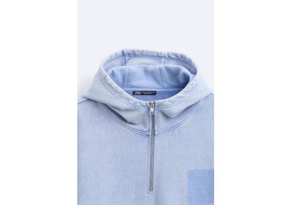 Zara   faded hoodie , Цвет: Синий, Размер: L-XL (US L-XL), изображение 8