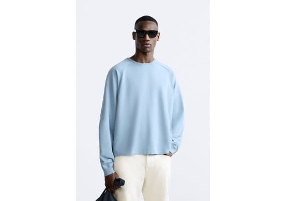 Zara   faded sweatshirt , Цвет: Синий, Размер: S (US S), изображение 2