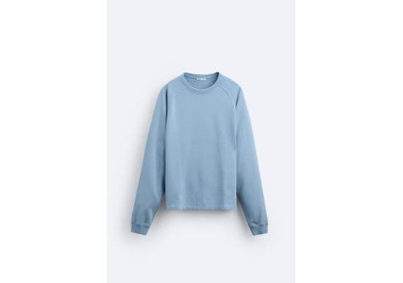 Zara   faded sweatshirt , Цвет: Синий, Размер: S (US S), изображение 6