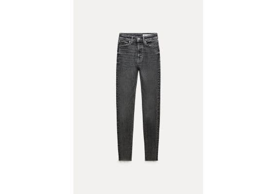 Zara   zw collection '80s skinny high-waist jeans , Цвет: Серый, Размер: 32, изображение 8