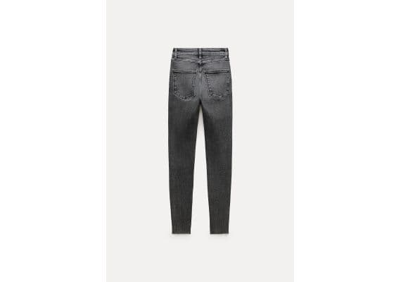 Zara   zw collection '80s skinny high-waist jeans , Цвет: Серый, Размер: 32, изображение 9