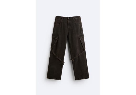 Zara   cargo jeans , Цвет: Черный, Размер: EU 36 (US 29), изображение 6