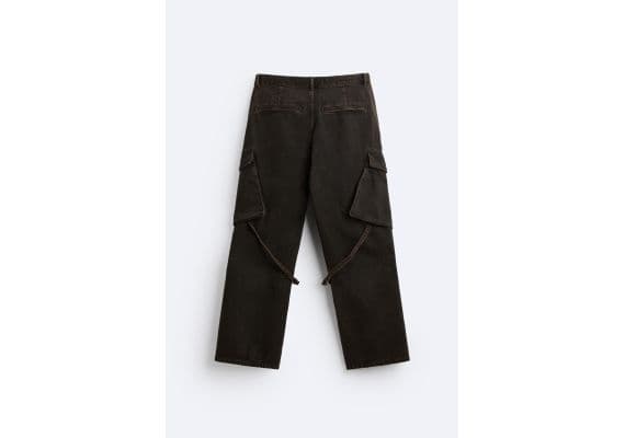 Zara   cargo jeans , Цвет: Черный, Размер: EU 36 (US 29), изображение 7