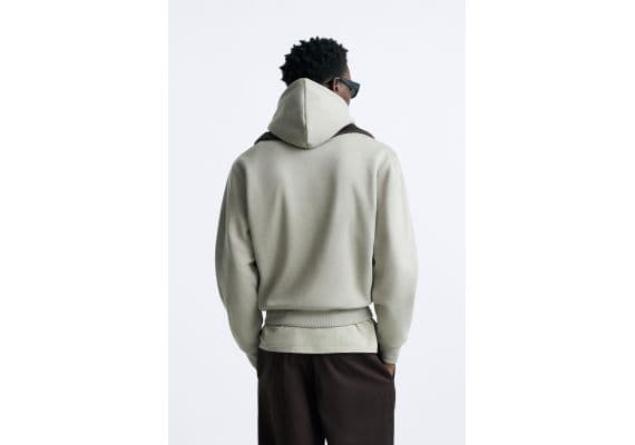 Zara Cropped hoodie , Цвет: Зеленый, Размер: S (US S), изображение 3