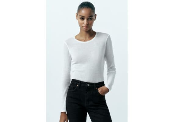 Zara   mid-rise flared cropped trf jeans , Цвет: Черный, Размер: 34, изображение 3