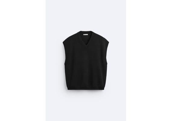 Zara Жилет oversize knit vest , Цвет: Черный, Размер: S (US S), изображение 7