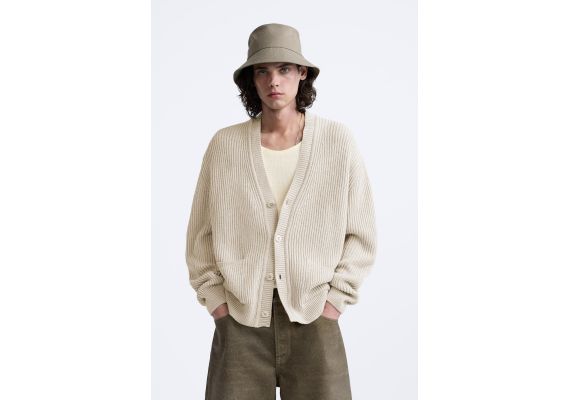 Zara   purl knit cardigan , Цвет: Бежевый, Размер: S (US S), изображение 2