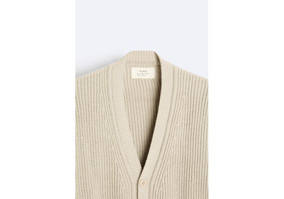 Zara   purl knit cardigan , Цвет: Бежевый, Размер: L (US L), изображение 9