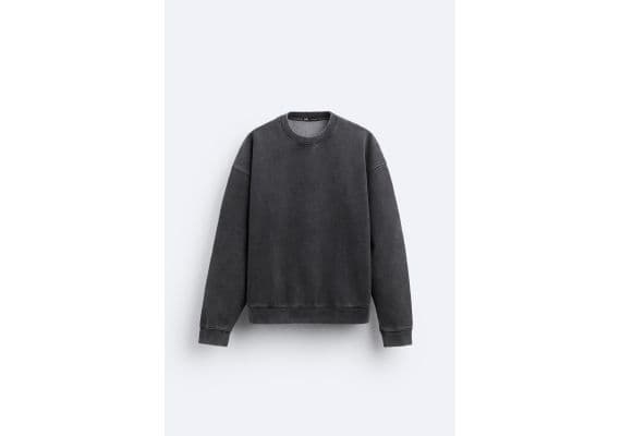 Zara Round neck faded sweatshirt , Цвет: Серый, Размер: S (US S), изображение 7