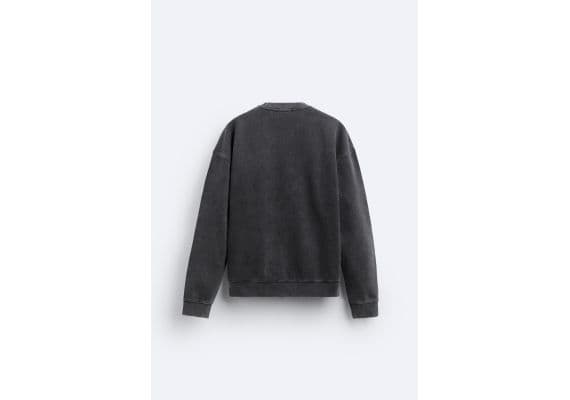 Zara Round neck faded sweatshirt , Цвет: Серый, Размер: S (US S), изображение 8