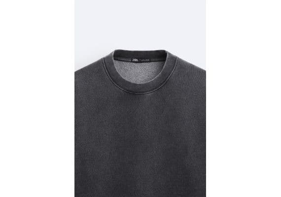 Zara Round neck faded sweatshirt , Цвет: Серый, Размер: S (US S), изображение 9