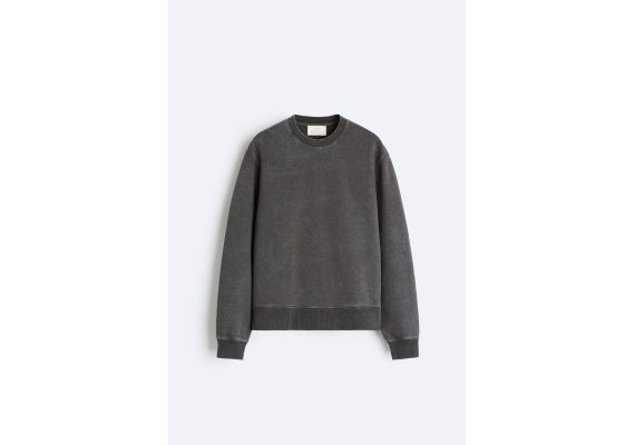 Zara   round neck faded sweatshirt , Цвет: Серый, Размер: S (US S), изображение 6