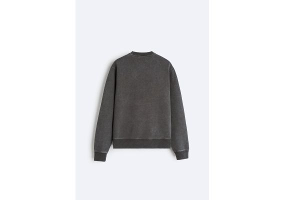 Zara   round neck faded sweatshirt , Цвет: Серый, Размер: S (US S), изображение 7