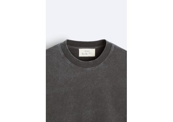 Zara   round neck faded sweatshirt , Цвет: Серый, Размер: S (US S), изображение 8