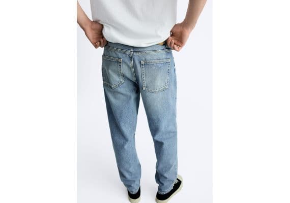 Zara   slim fit faded jeans , Цвет: Синий, Размер: EU 40 (US 31), изображение 5