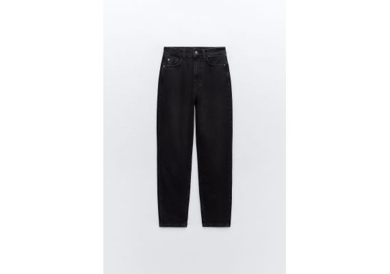 Zara Сохрани  z1975 mom-fit high-waist jeans , Цвет: Черный, Размер: 42, изображение 6