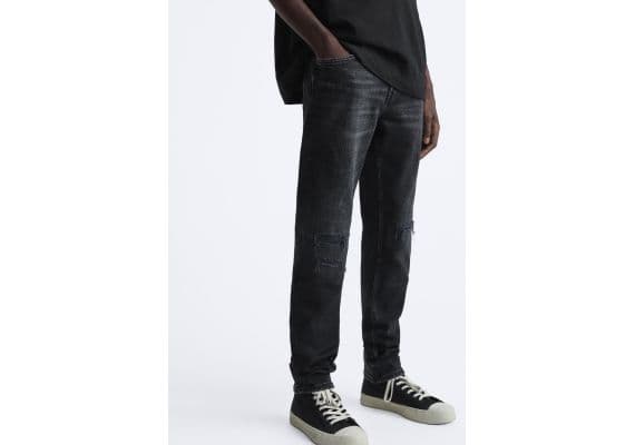 Zara   ripped slim fit jeans , Цвет: Черный, Размер: EU 40 (US 31), изображение 5