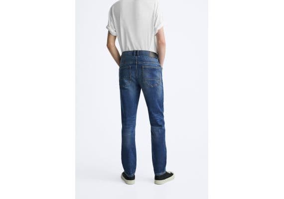 Zara  slim-fit comfort jeans , Цвет: Синий, Размер: EU 38 (US 30), изображение 3