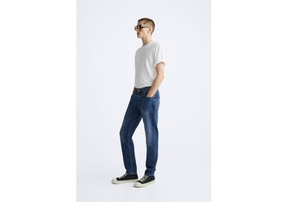 Zara  slim-fit comfort jeans , Цвет: Синий, Размер: EU 38 (US 30), изображение 4