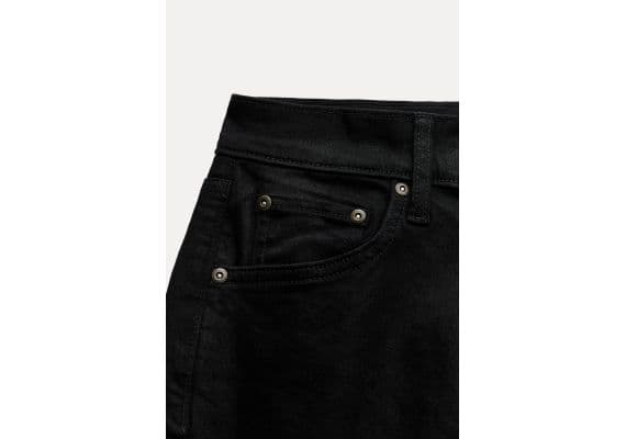 Zara   zw collection bootcut cropped high-waist jeans , Цвет: Черный, Размер: 32, изображение 8