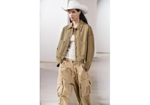 Zara Коллекция верхней одежды zw с отстрочкой , Цвет: Зеленый, Размер: XS, изображение 2