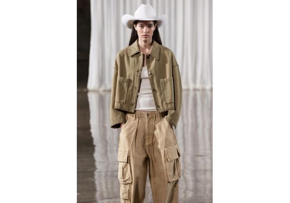 Zara Коллекция верхней одежды zw с отстрочкой , Цвет: Зеленый, Размер: XS, изображение 4