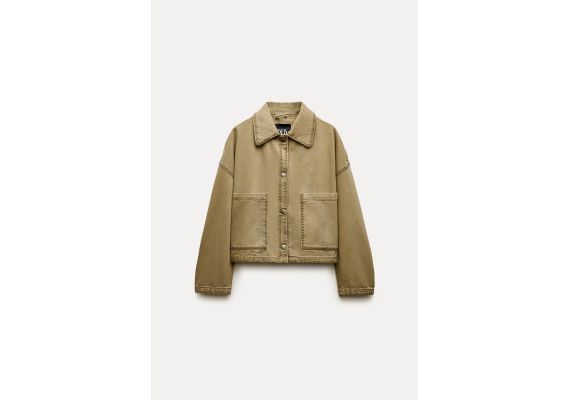 Zara Коллекция верхней одежды zw с отстрочкой , Цвет: Зеленый, Размер: XS, изображение 5
