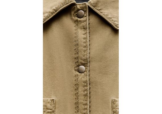 Zara Коллекция верхней одежды zw с отстрочкой , Цвет: Зеленый, Размер: XS, изображение 8