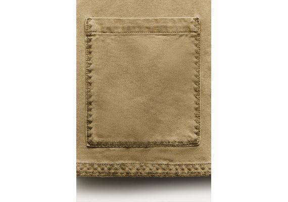 Zara Коллекция верхней одежды zw с отстрочкой , Цвет: Зеленый, Размер: XS, изображение 9