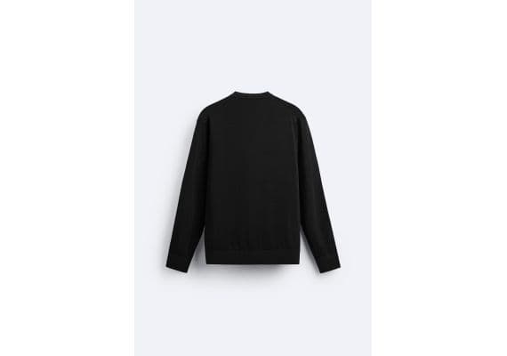 Zara Свитер из хлопка и шелка , Цвет: Черный, Размер: XL (US XL), изображение 8