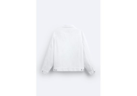 Zara Джинсовая куртка , Цвет: Белый, Размер: XL (US XL), изображение 8