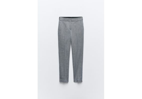 Zara Брюки с завышенной талией jogger-waist , Цвет: Синий, Размер: XS, изображение 7