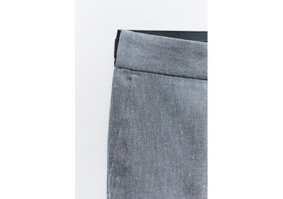 Zara Брюки с завышенной талией jogger-waist , Цвет: Синий, Размер: XS, изображение 9