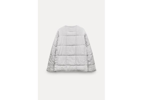 Zara   пуховик zw collection padded jacket , Цвет: Бежевый, Размер: XS, изображение 7