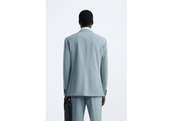 Zara   textured suit blazer, Цвет: Синий, Размер: EU 46 (US 36), изображение 3