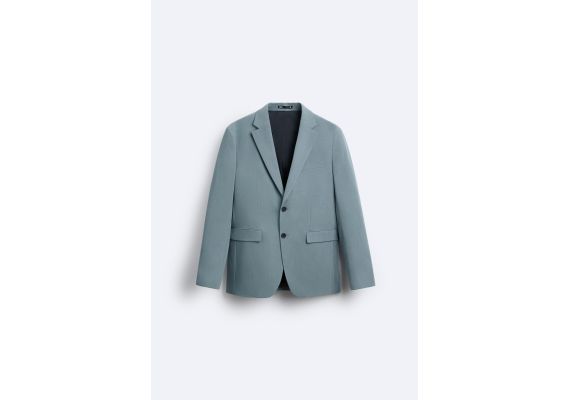 Zara   textured suit blazer, Цвет: Синий, Размер: EU 46 (US 36), изображение 7