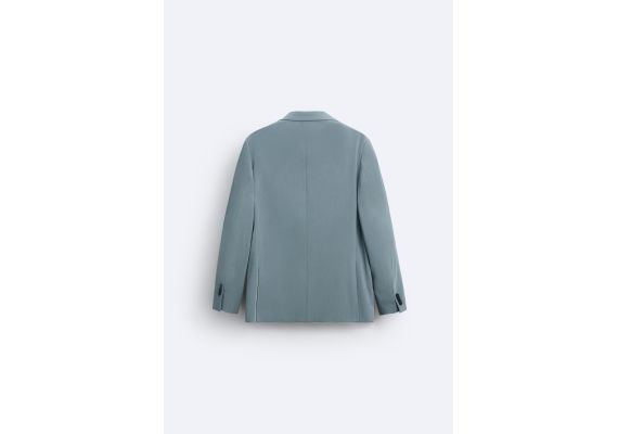 Zara   textured suit blazer, Цвет: Синий, Размер: EU 46 (US 36), изображение 8