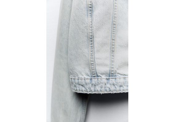 Zara Куртка trf denim jacket , Цвет: Синий, Размер: XS, изображение 11