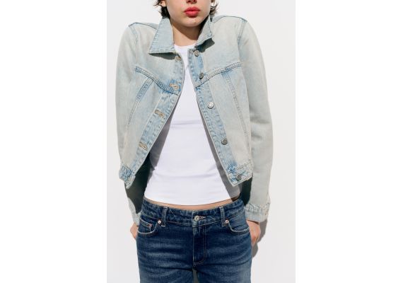 Zara Куртка trf denim jacket , Цвет: Синий, Размер: M, изображение 3