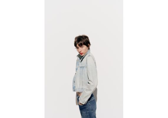 Zara Куртка trf denim jacket , Цвет: Синий, Размер: M, изображение 5