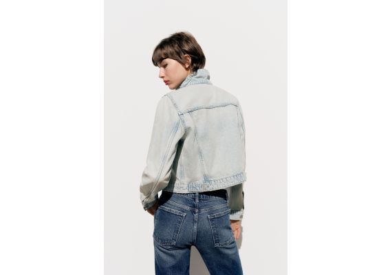 Zara Куртка trf denim jacket , Цвет: Синий, Размер: XS, изображение 6