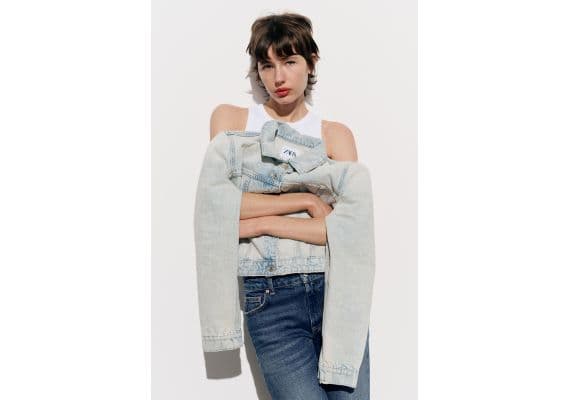 Zara Куртка trf denim jacket , Цвет: Синий, Размер: M, изображение 7