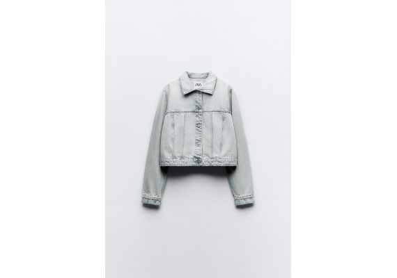 Zara Куртка trf denim jacket , Цвет: Синий, Размер: XS, изображение 8