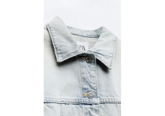 Zara Куртка trf denim jacket , Цвет: Синий, Размер: XS, изображение 10