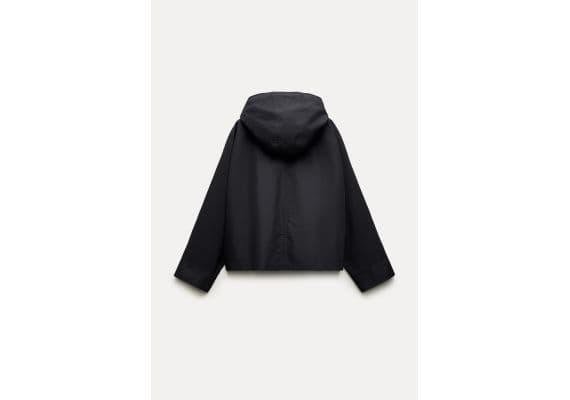 Zara Коллекция zw oversize short cape , Цвет: Синий, Размер: M-L, изображение 4