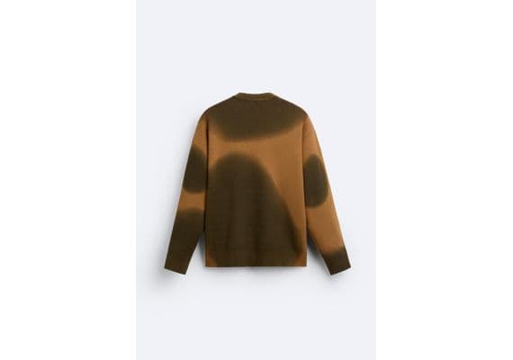 Zara   abstract print sweater , Цвет: Коричневый, Размер: M (US M), изображение 7